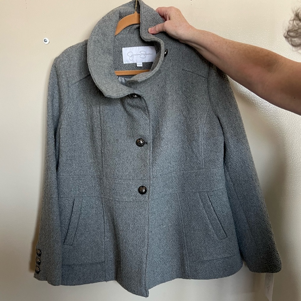 Jessica Simpson Gray Babydoll Jacket